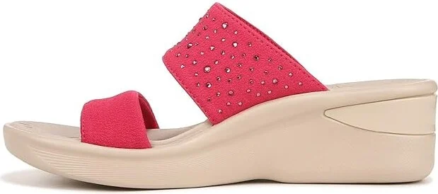 Bzees Sienna Bright Wedge Sandals Women's Sandals Magenta Pink : 8 M - Image 6