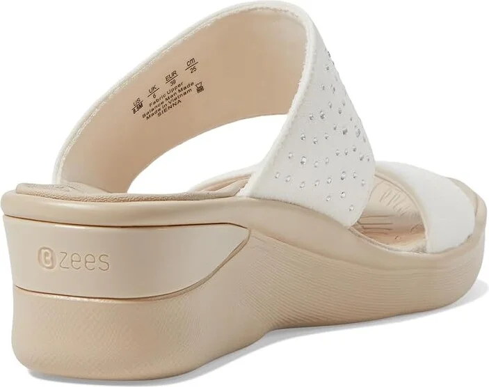 Bzees Sienna Bright Wedge Sandals Women's Sandals Sugar White : 10 M - Image 4