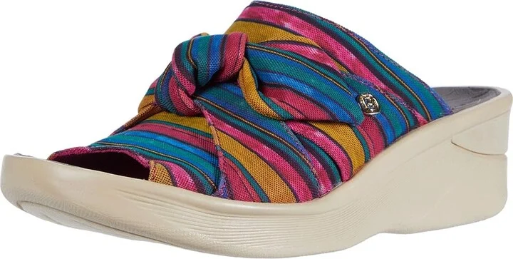 Bzees Smile Women's Shoes Raspberry Mimosa Vacation Stripe : 9.5 M, Textile - Image 2