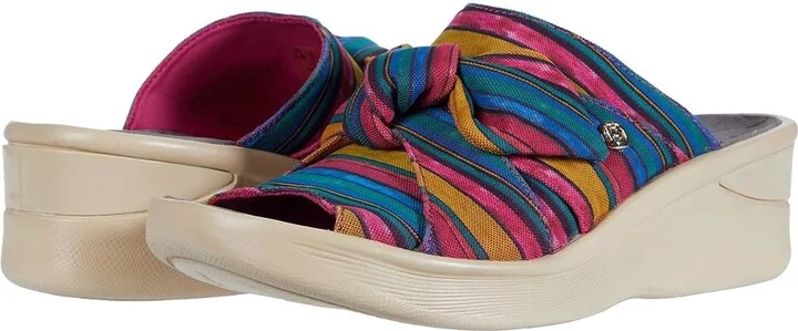 Bzees Smile Women's Shoes Raspberry Mimosa Vacation Stripe : 9.5 M, Textile
