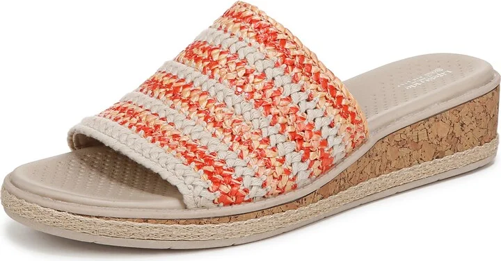 Coral/Tan Raffia