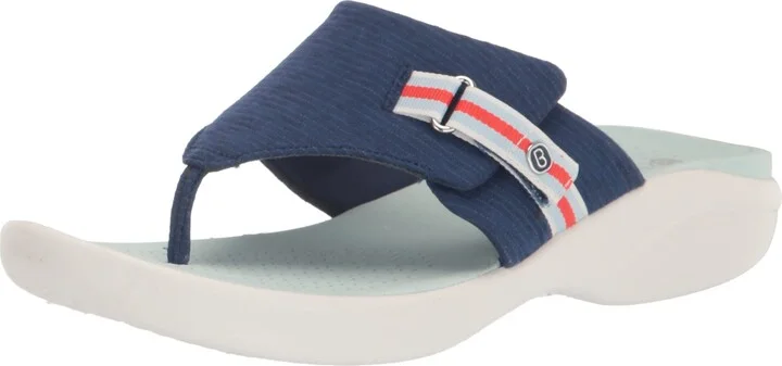 BZees Womens Camp Out Thong Sandal Marina Blue 8.5 M