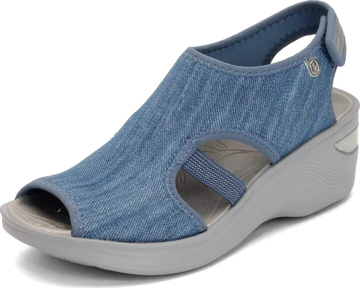 BZees womens Dream Denim Ankle Straps 5.M