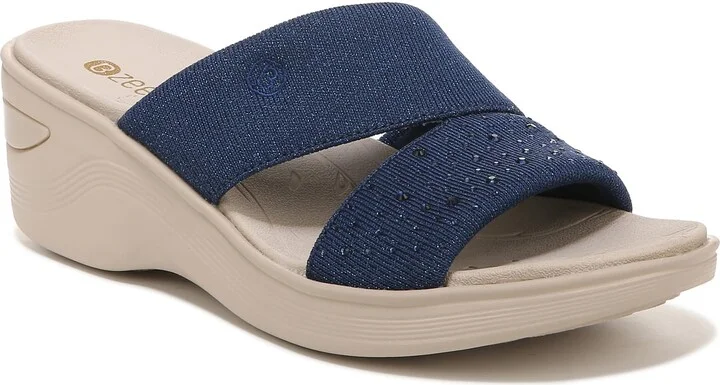 BZees Womens Dynasty Bright Wedge Sandal