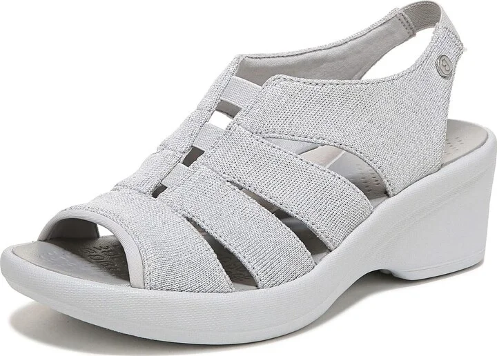 BZees Womens Finale Sandal Silver Shimmer 9.5 M