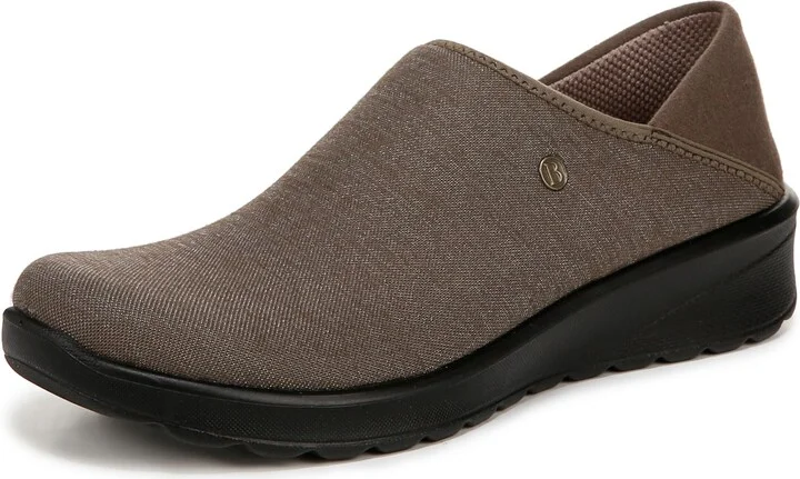 BZees Womens Getaway Slip On Hunter Green Shimmer 10 W
