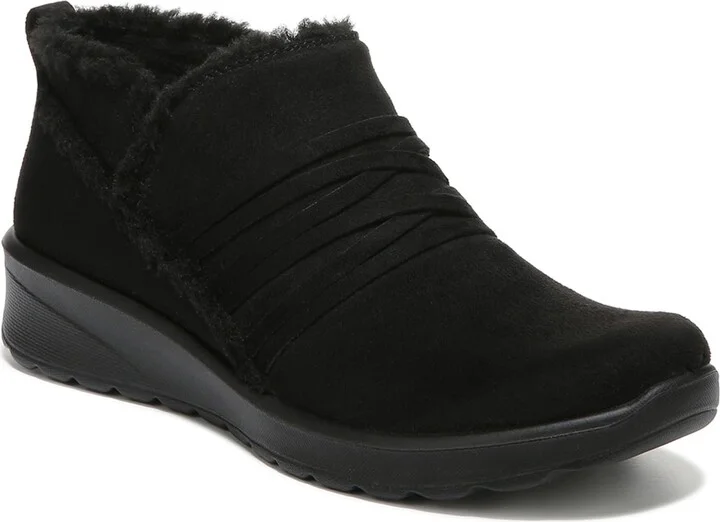 BZees Womens Glide Slip-On Ankle Boot Black 6.5 M