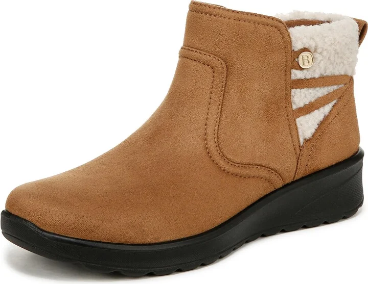 BZees Womens Grand Cozy Ankle Boot Ankle Boot Whiskey Tan 8 W
