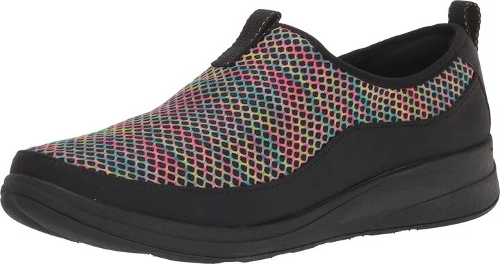 BZees Womens Imagine Slip-On Black/Rainbow 8.5 M