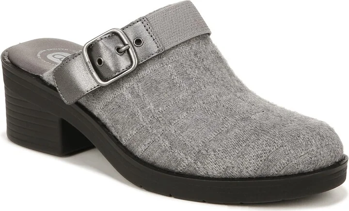 BZees Women's Open Book Slip On Washable Comfort Clog Grey 7.5 M