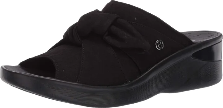 BZees Womens Smile Black Slingbacks 7.5 W