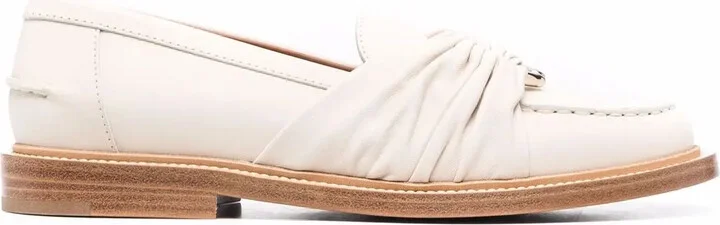 C-embellished leather loafers