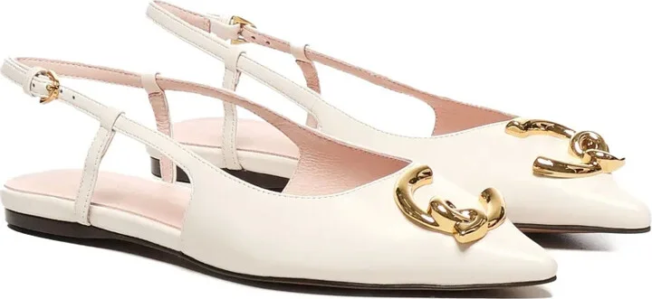 C-me logo-detail slingback flat pumps - Image 2