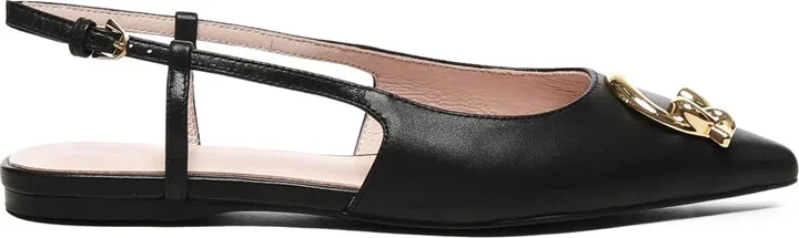 C-me slingback leather ballet flats