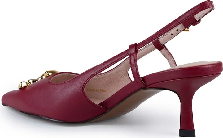 C-me Smooth Slingback Shoes In Leather - Image 2