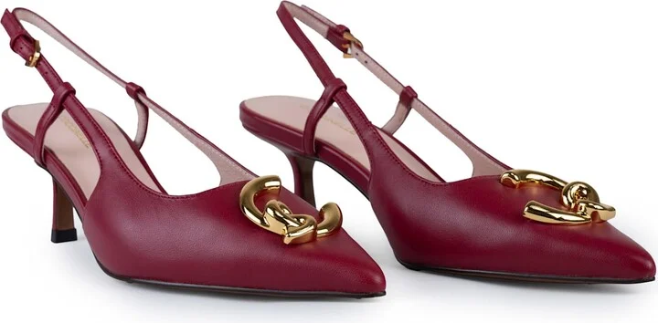 C-me Smooth Slingback Shoes In Leather - Image 3