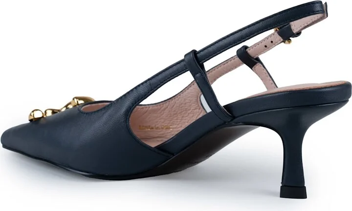 C-me Smooth Slingback Shoes In Leather - Image 2