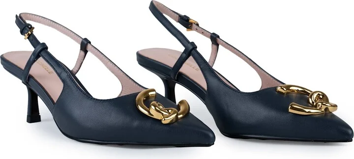 C-me Smooth Slingback Shoes In Leather - Image 4