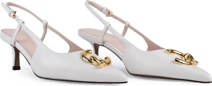 C-me Smooth Slingback Shoes In Leather - Image 4