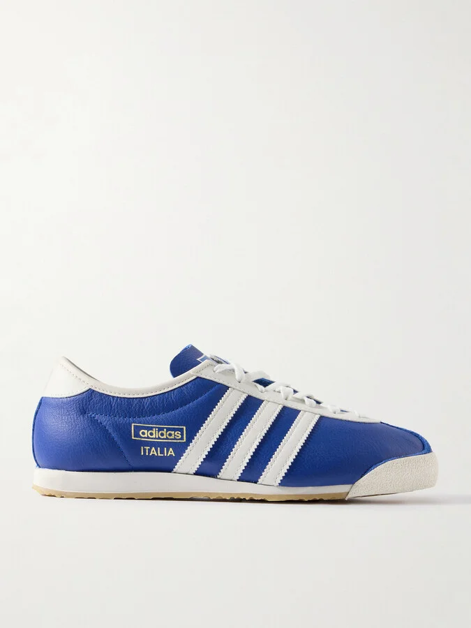 + C.P. Company Italia Spezial Suede-Trimmed Leather Sneakers