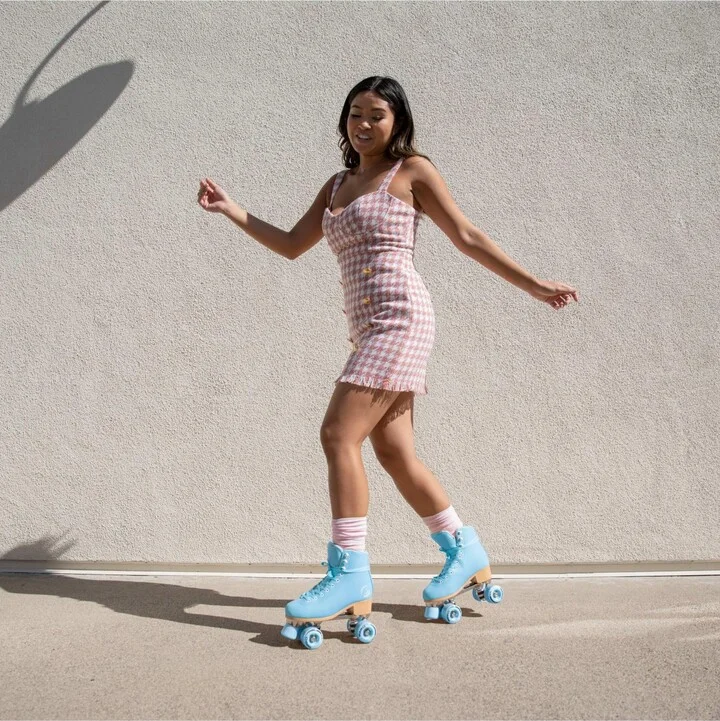 C7skates Forget Me Not Quad Roller Skates (Aquamarine, Men's 10) - Image 6