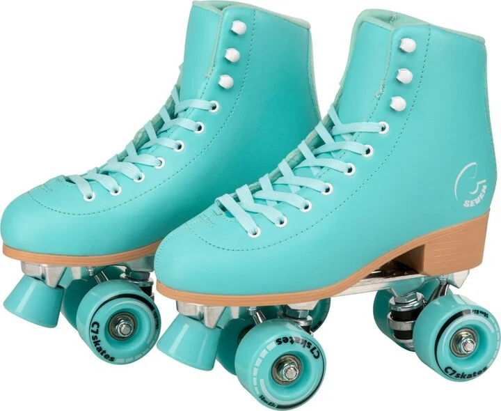 C7skates Forget Me Not Quad Roller Skates (Aquamarine, Men's 10)