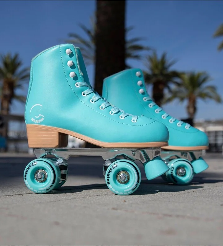 C7skates Forget Me Not Quad Roller Skates (Aquamarine, Men's 9) - Image 2