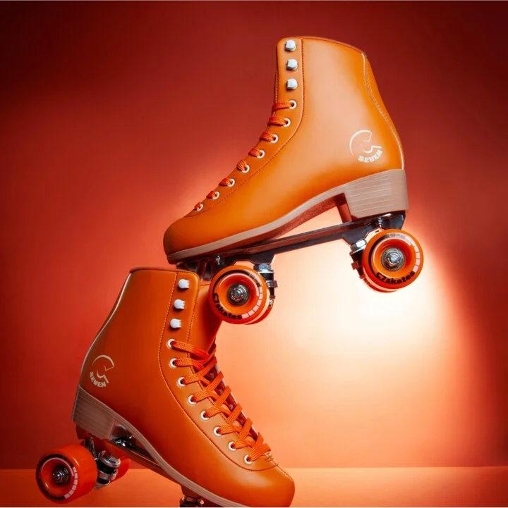 C7skates Forget Me Not Quad Roller Skates (Carrot Orange, Men's 6) - Image 2