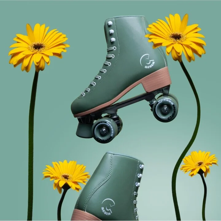 C7skates Forget Me Not Quad Roller Skates (Okumidori, Men's 10) - Image 5