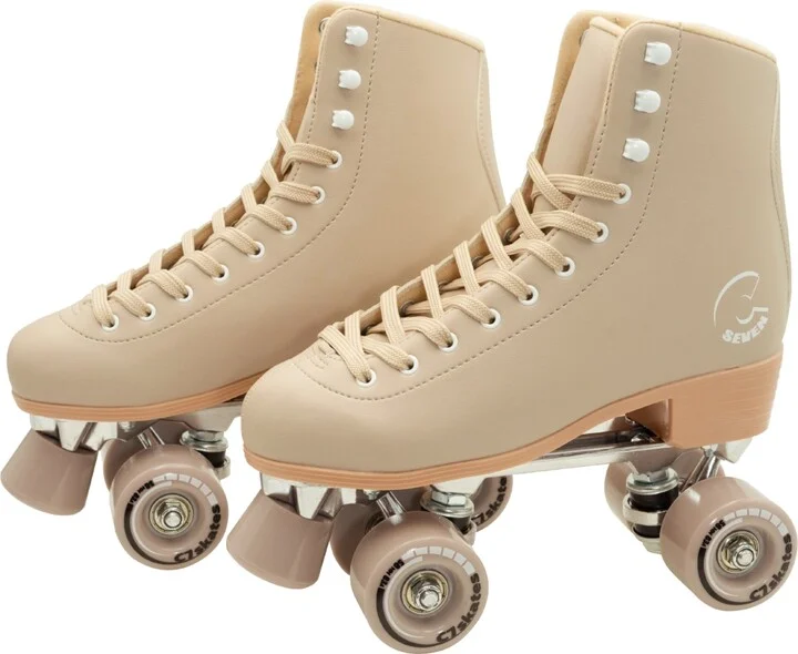 C7skates Forget Me Not Quad Roller Skates (Winter Wheat, Men's 10)
