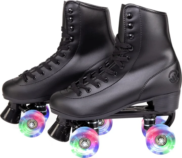 C7skates Vixen Quad Roller Skates (Black w Led, Women's 11 / Men's 10) - Image 3