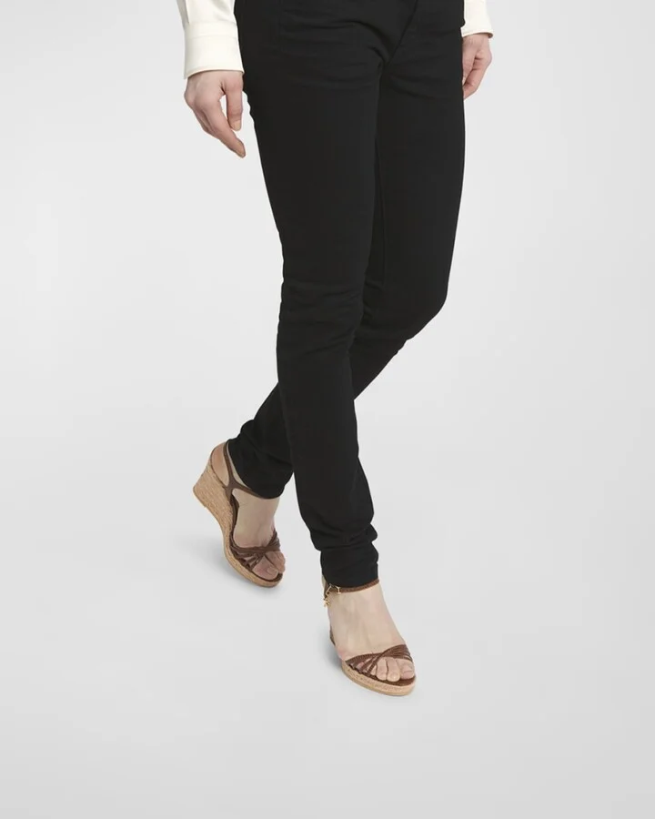 Cabana Lizard-Embossed Wedge Espadrilles - Image 5
