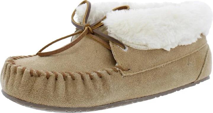 Cabin Bootie Womens Bow Faux Fur Lined Moccasins