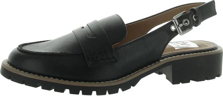 Cabo Womens Faux Leather Slip On Slingbacks