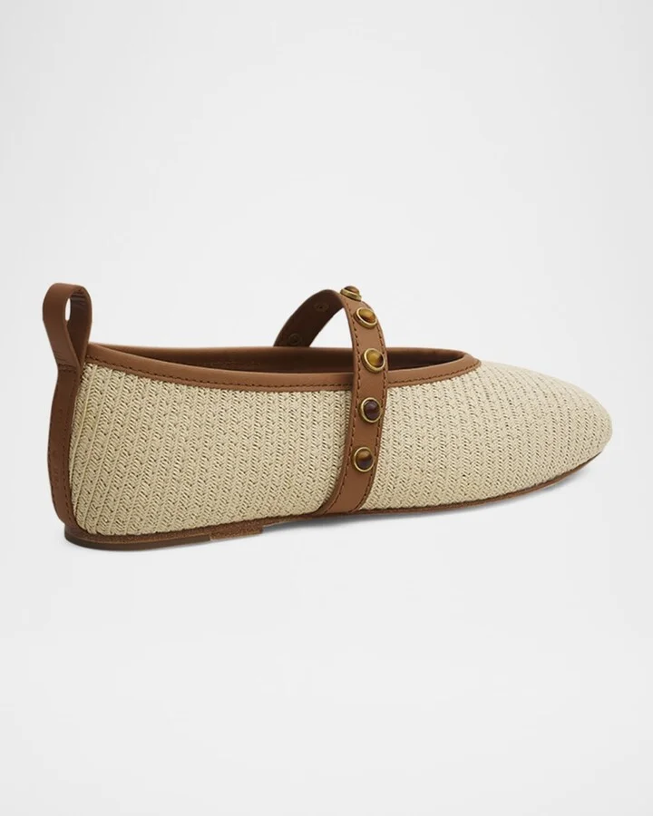 Cabochon Spire Mary Jane Ballerina Flats - Image 2
