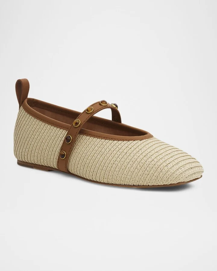Cabochon Spire Mary Jane Ballerina Flats - Image 3