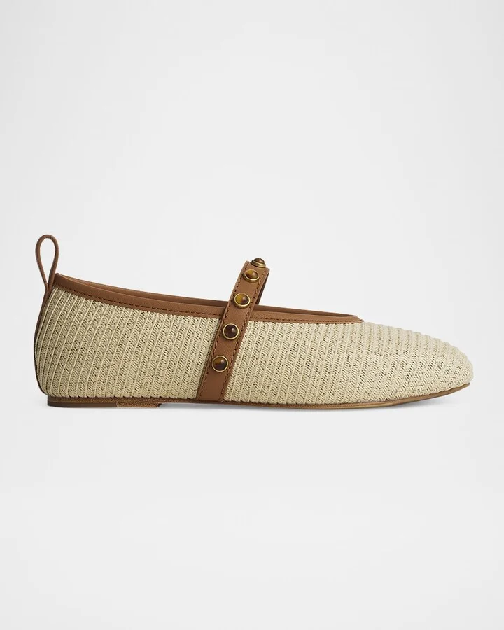 Cabochon Spire Mary Jane Ballerina Flats