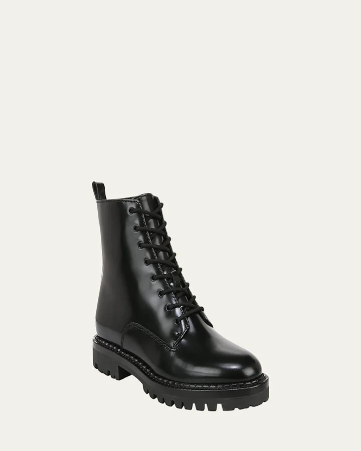 Cabria Calfskin Lace-Up Combat Boots - Image 2
