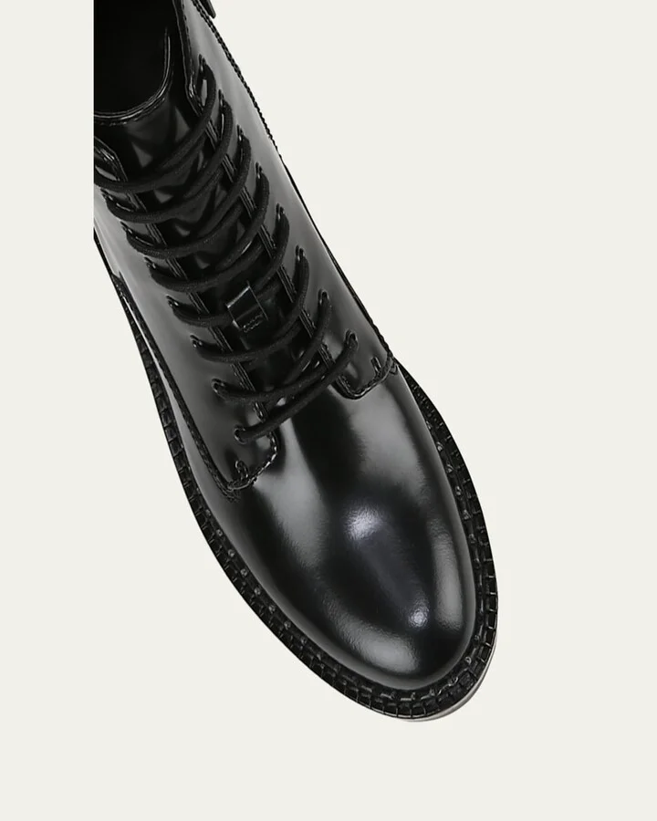 Cabria Calfskin Lace-Up Combat Boots - Image 3