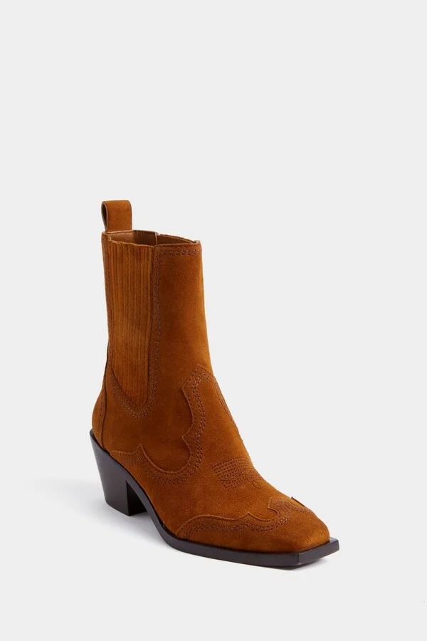 Cacao Split Suede Agnes Boots