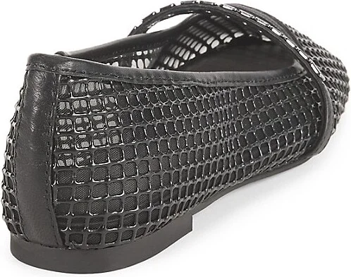 Cache Mesh Leather Ballet Flats - Image 3