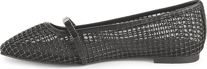 Cache Mesh Leather Ballet Flats - Image 4