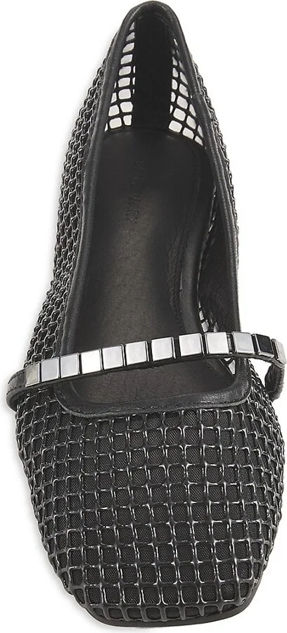 Cache Mesh Leather Ballet Flats - Image 5
