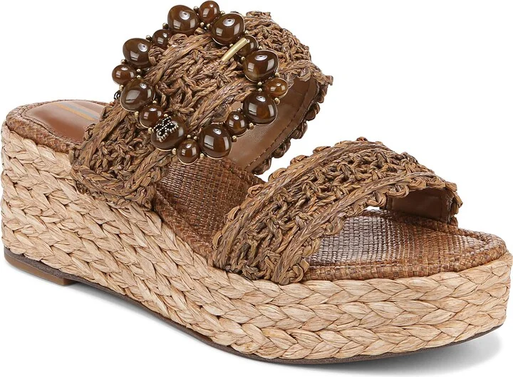 Cadance Espdarille Platform Wedge Slide Sandal
