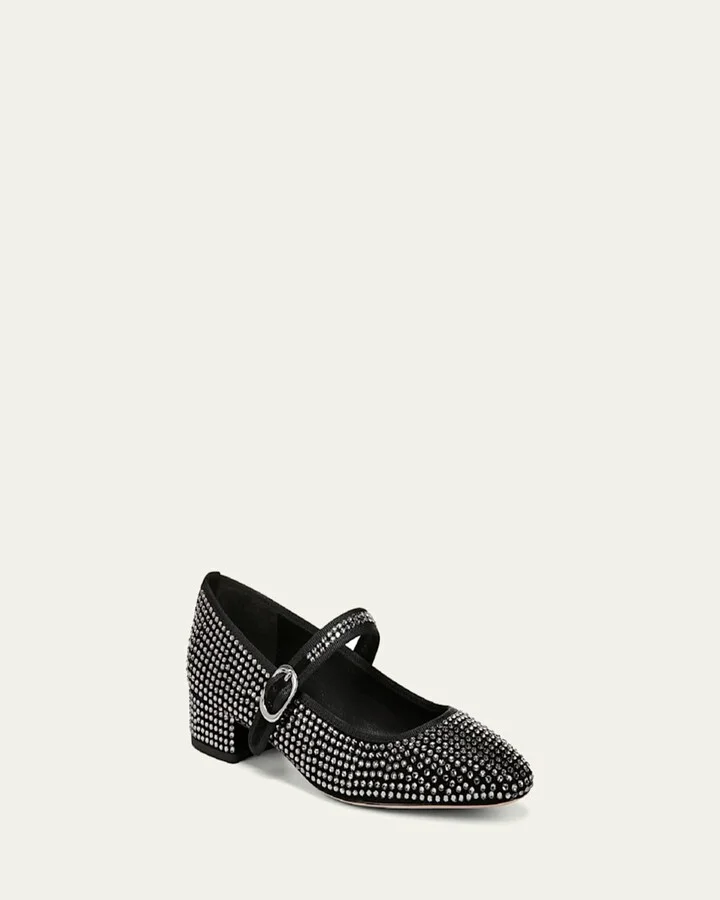 Cade Crystal-Embellished Mary Jane Ballerina Pumps - Image 5
