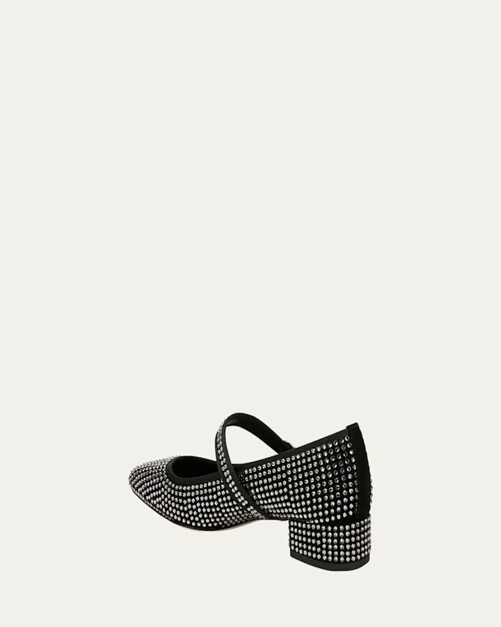Cade Crystal-Embellished Mary Jane Ballerina Pumps - Image 10