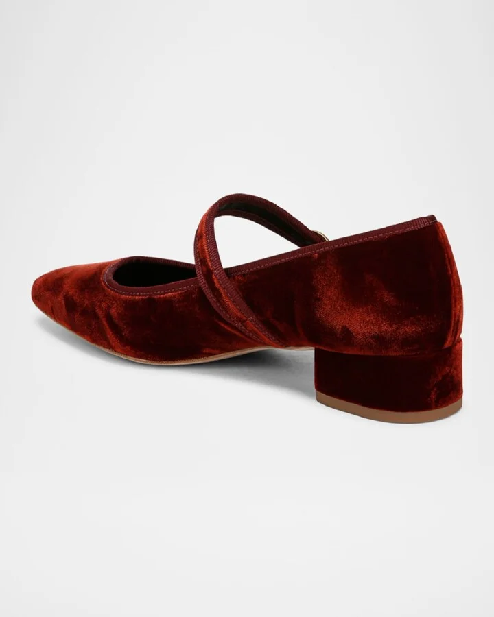 Cade Velvet Mary Jane Ballerina Pumps - Image 2