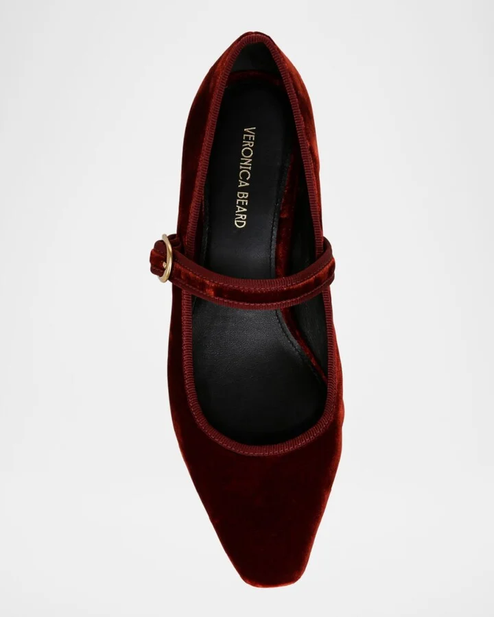 Cade Velvet Mary Jane Ballerina Pumps - Image 3
