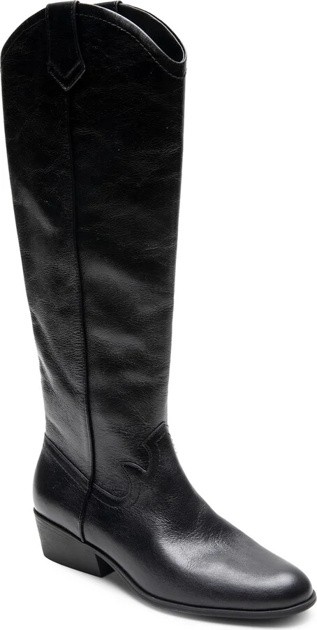 BLACK BURNISHED LEATHER