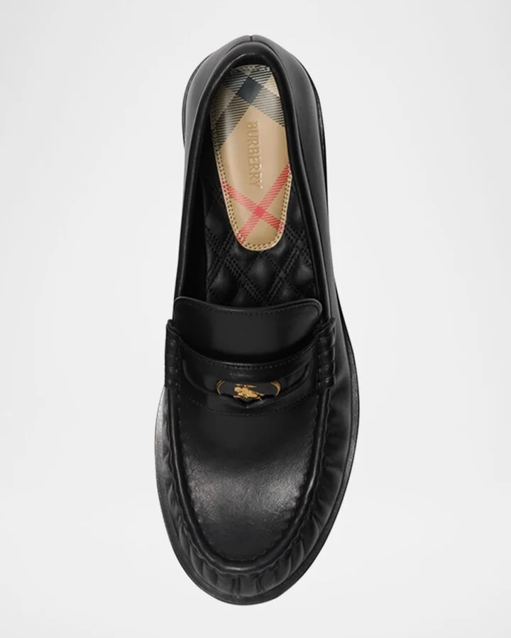 Cadet Grained Calf Leather Penny Loafers - Image 6